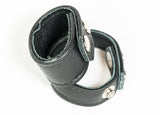 Leather cock and ball ring