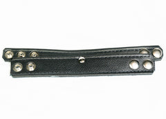 Leather cock and ball ring